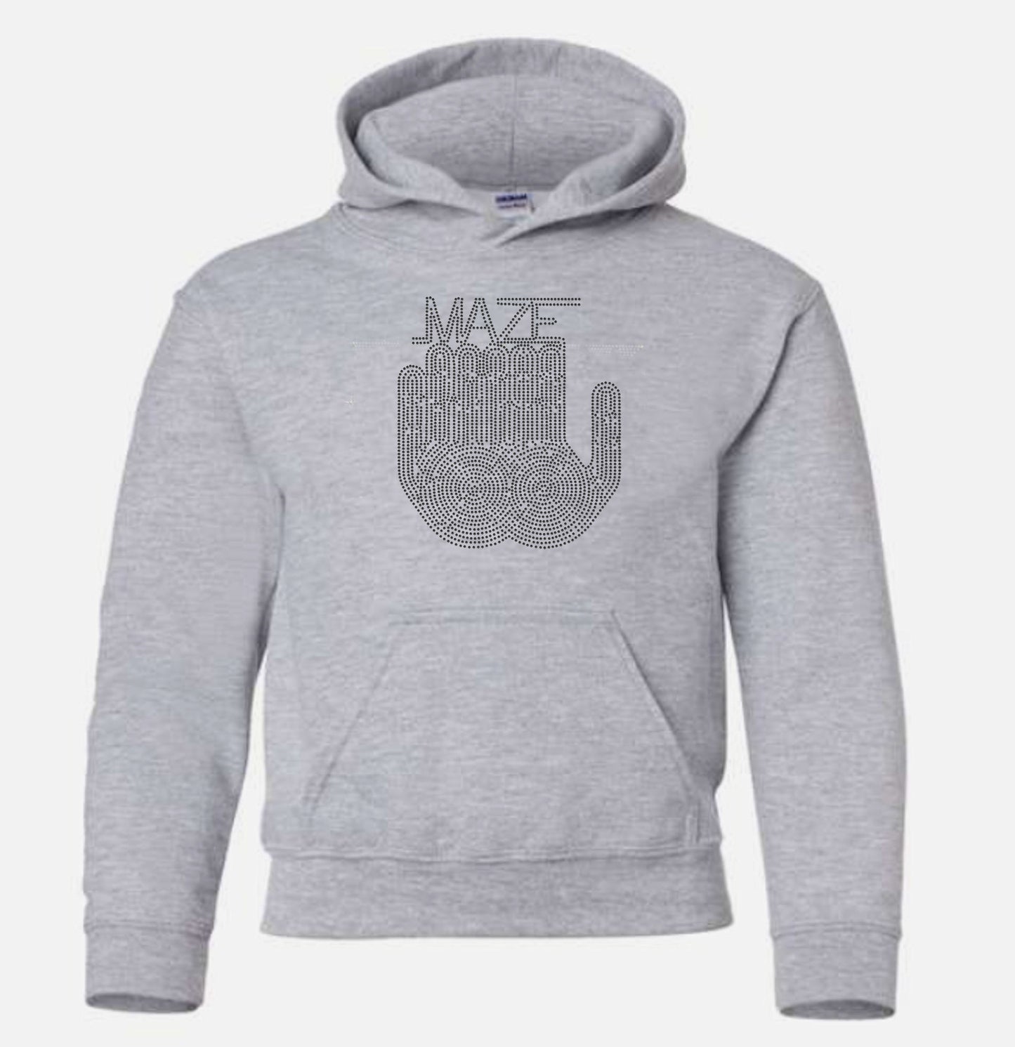 Frankie Beverly Maze Rhinestone Hand Symbol Hoodie