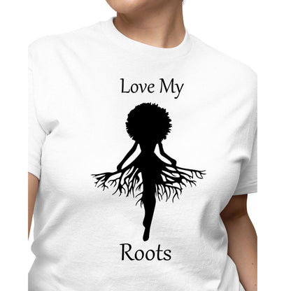 Love My Roots Black Crew Neck Tee