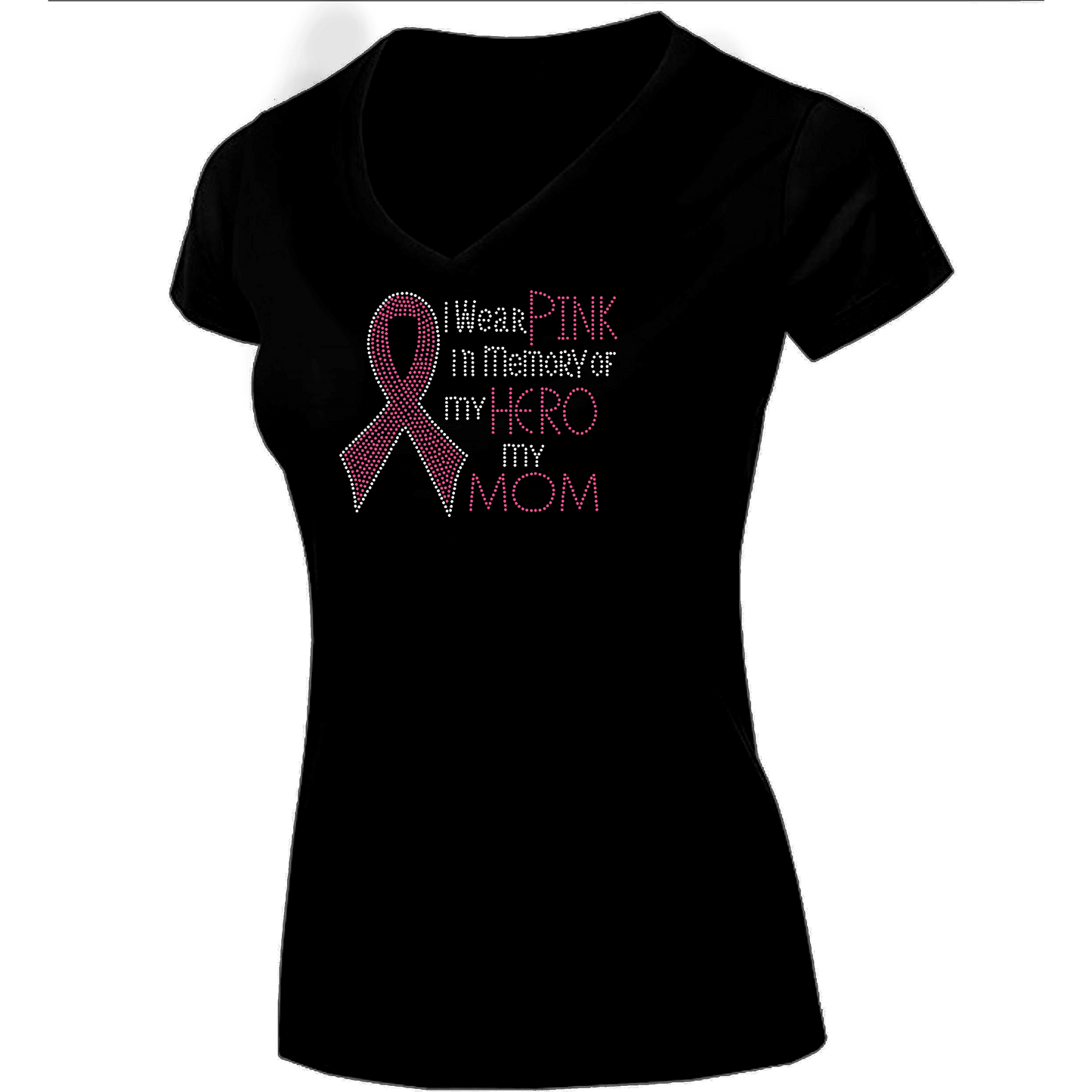 Wear Pink For Hero Mom Breast Cancer Tee
