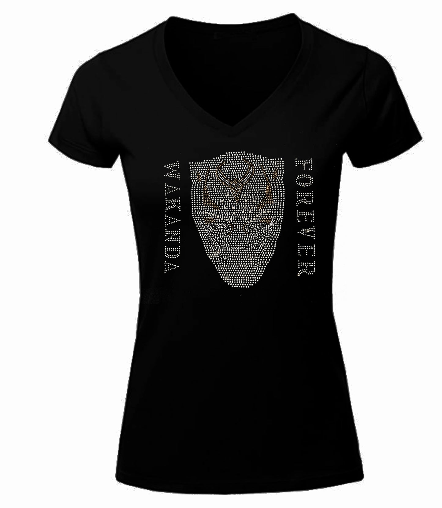 Wakanda Forever Rhinestone Mask 2022 T-Shirt