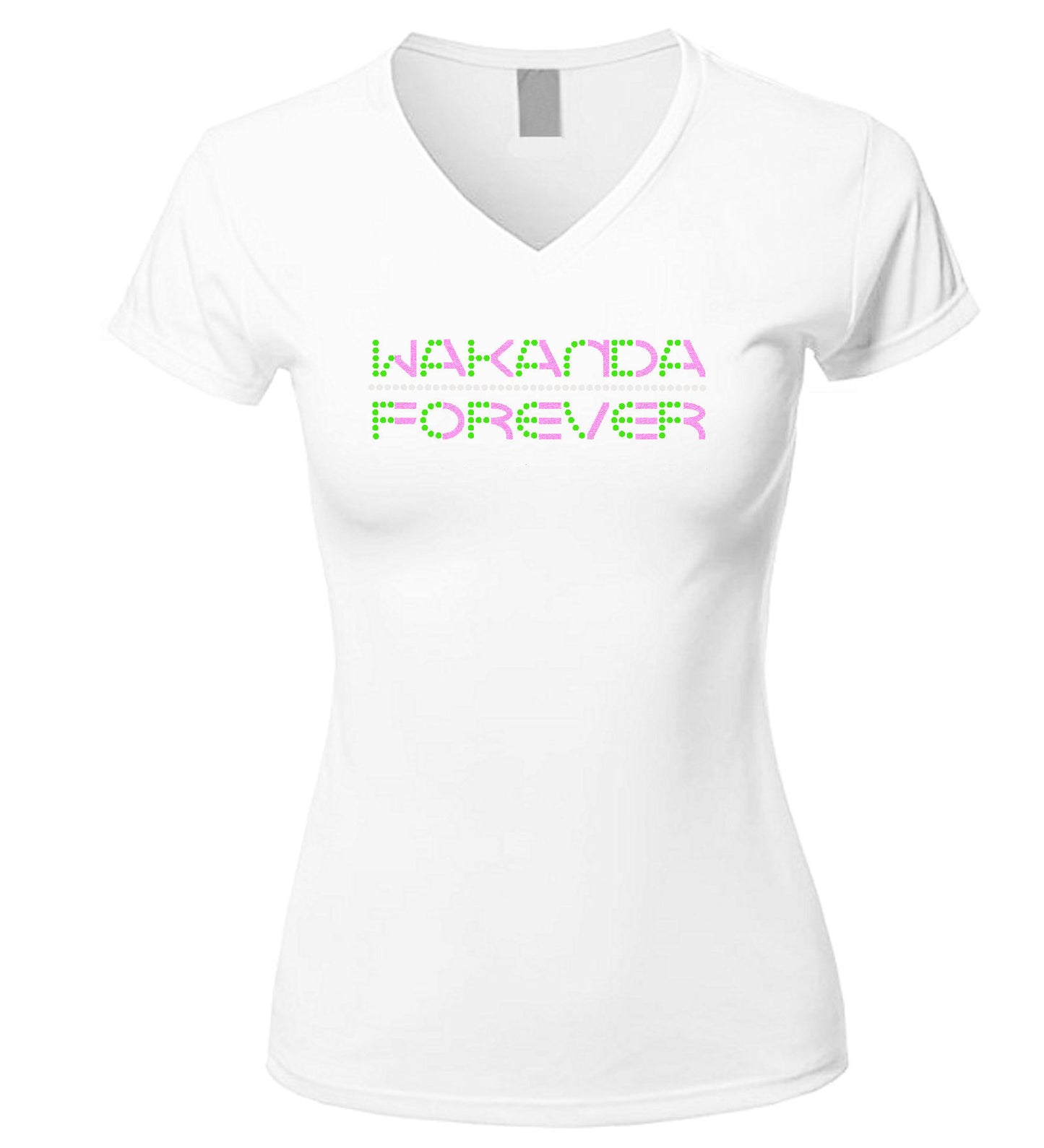 Wakanda Forever Rhinestone Glitter T-Shirt