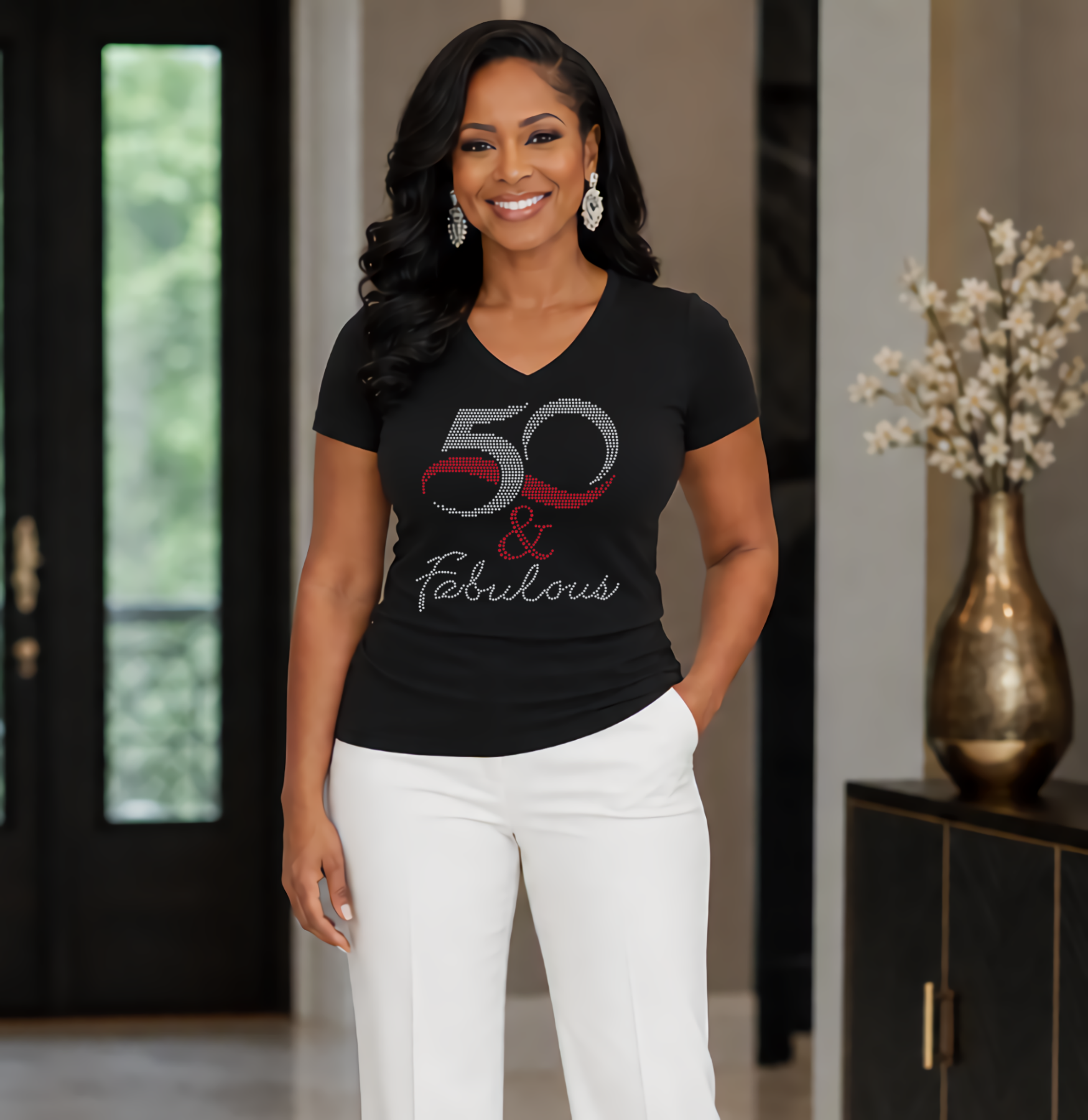 50 & Fabulous Rhinestone T-Shirt