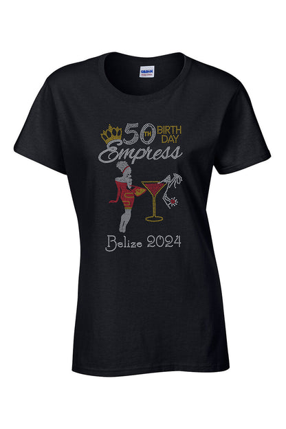 Birth Day Empress Personalized Rhinestone T-Shirt