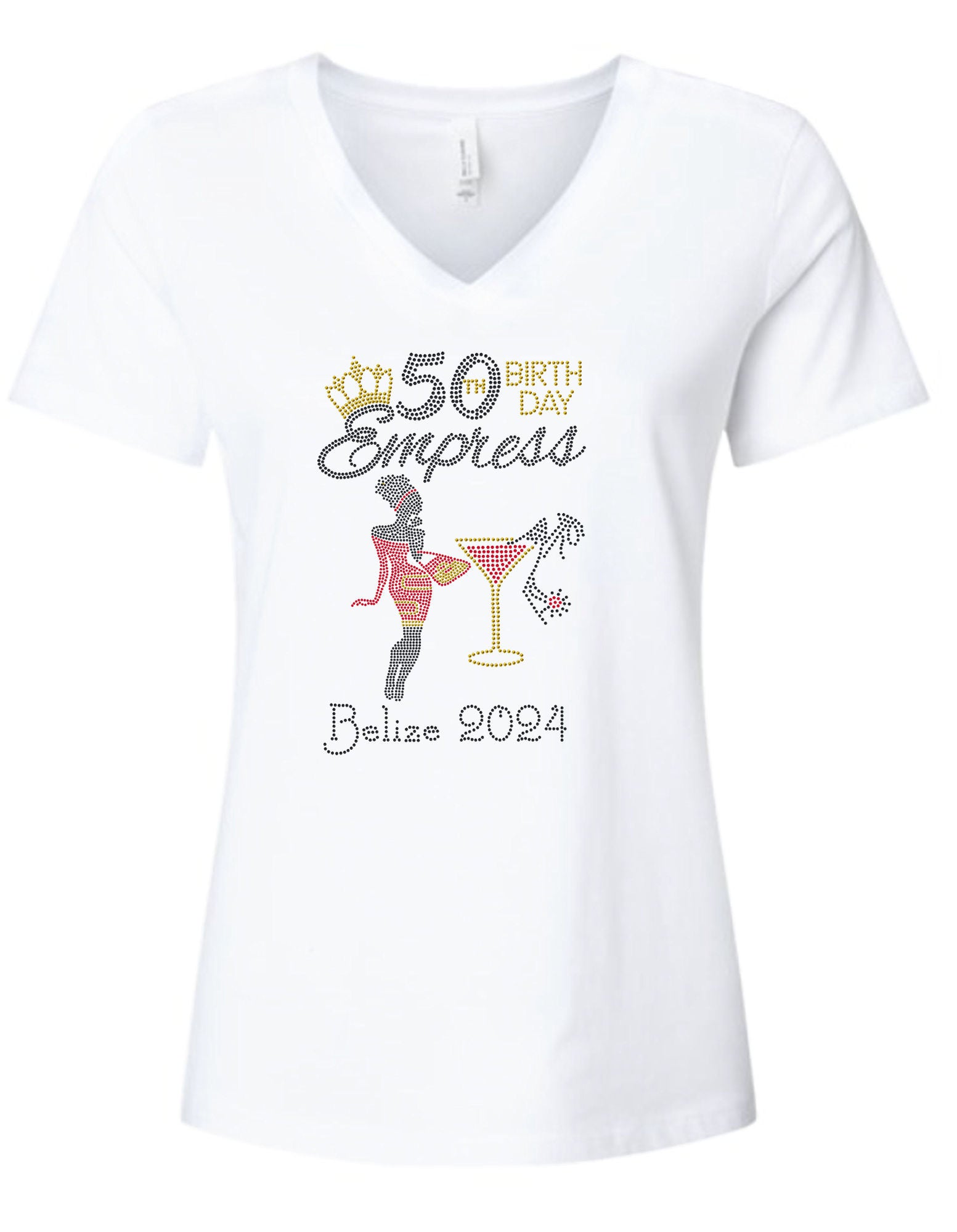 Birth Day Empress Personalized Rhinestone T-Shirt