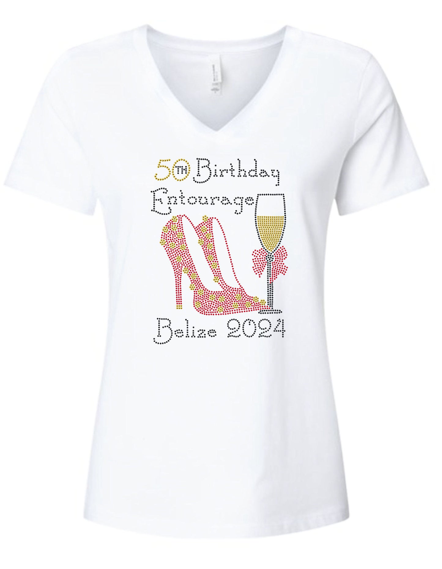 52nd Birthday Entourage Personalized Rhinestone T-Shirt