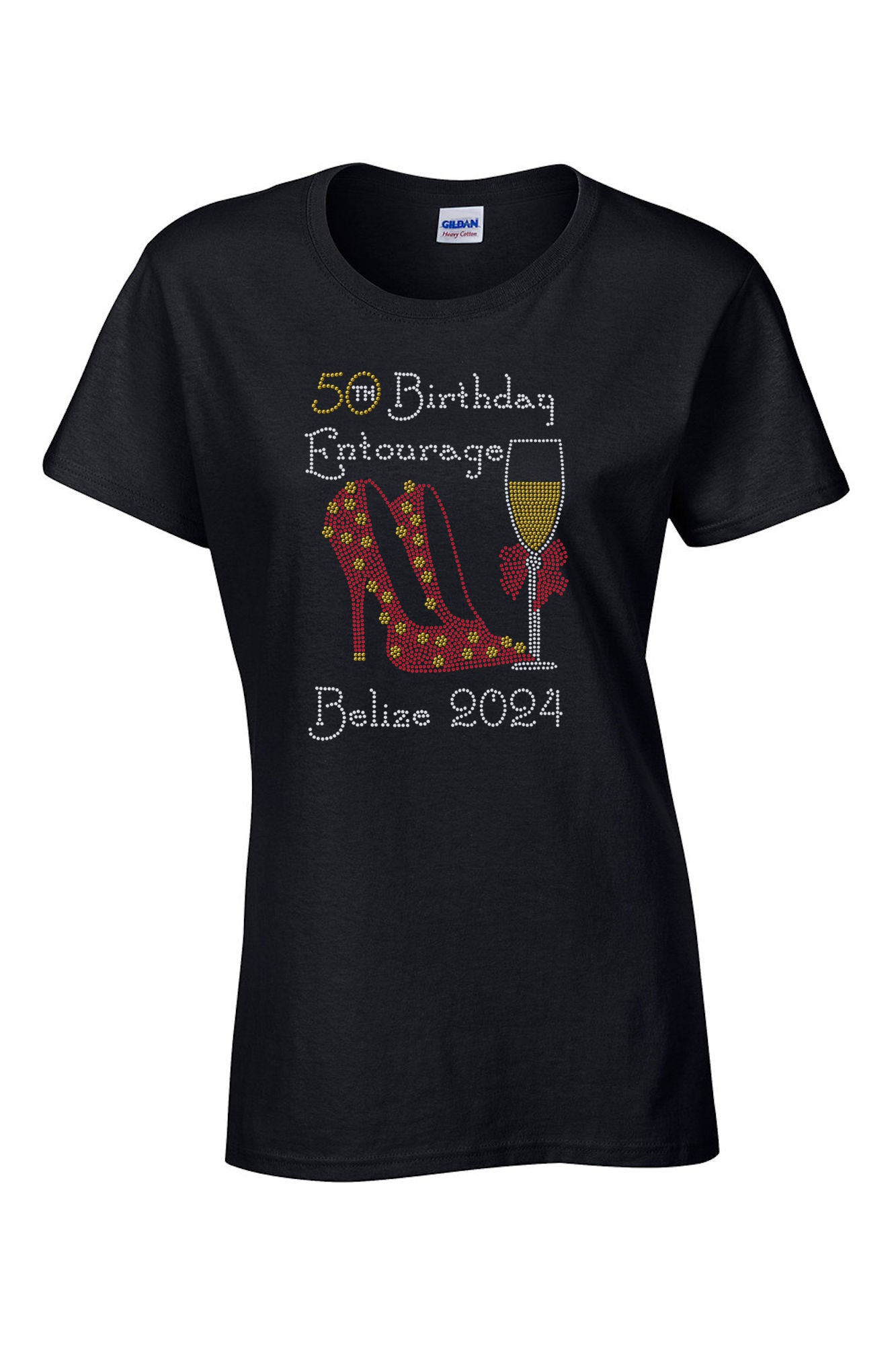 51st Birthday Entourage Personalized Rhinestone T-Shirt