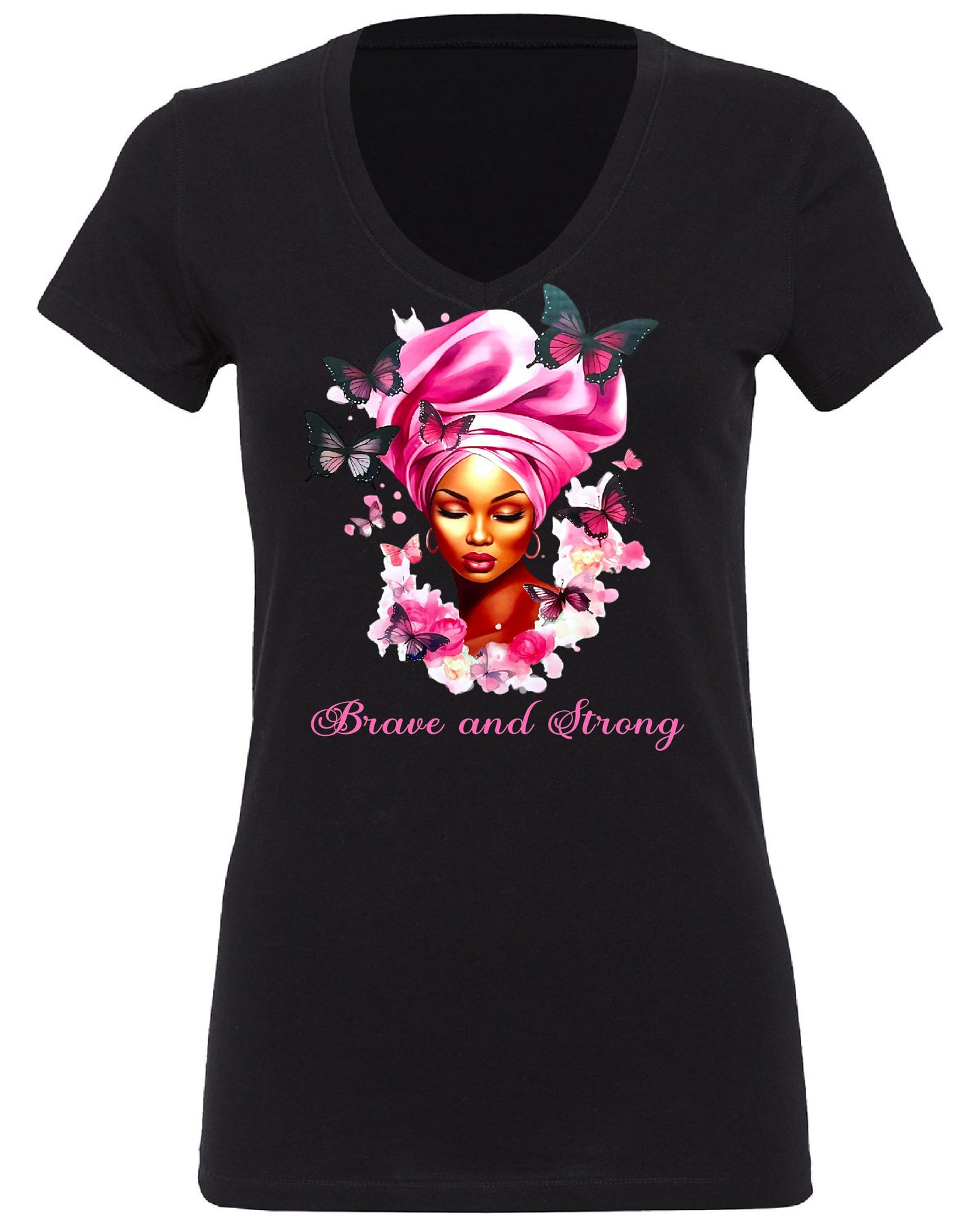 Brave & Strong Breast Cancer Awareness Tee