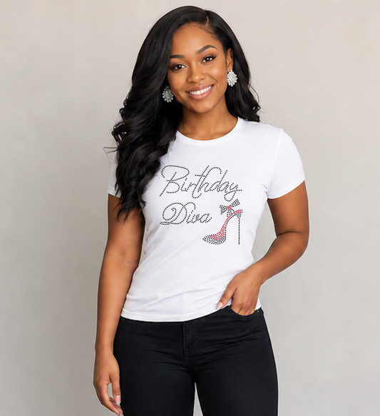 Birthday Diva Rhinestone T Shirt