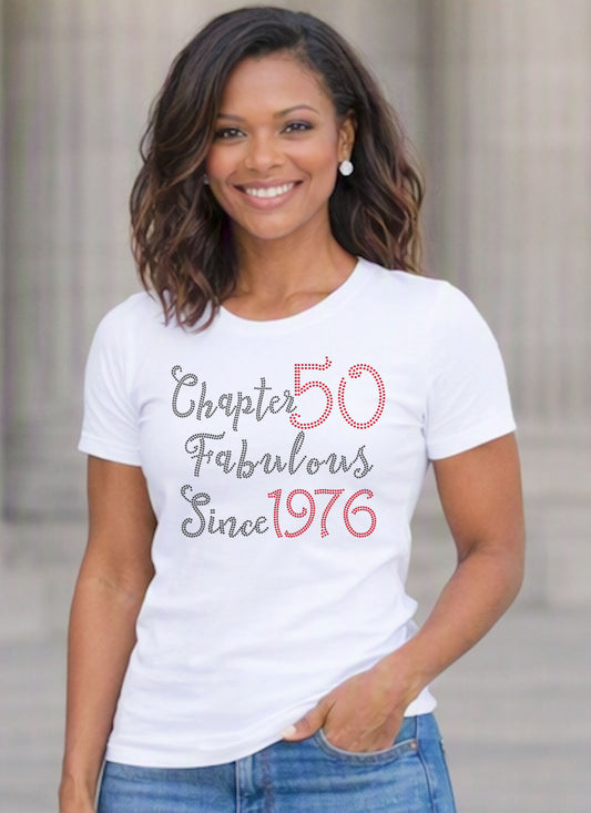 Birthday Chapter Fabulous Since Rhinestone T-Shirt