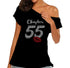 Birthday Chapter Rhinestone Bling Off Shoulder Tee