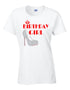 Glitter and Rhinestone Shoe Birthday Girl T Shirt