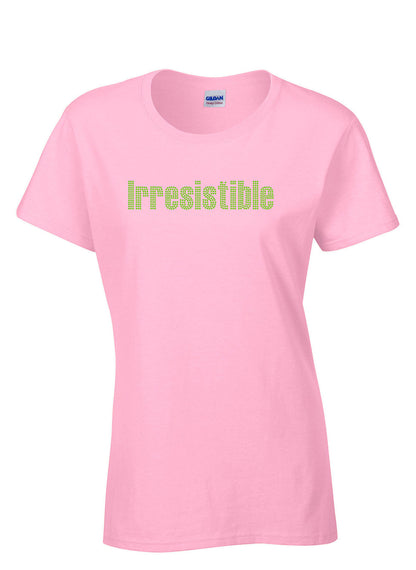 Irresistible Rhinestone Self Expression T Shirt