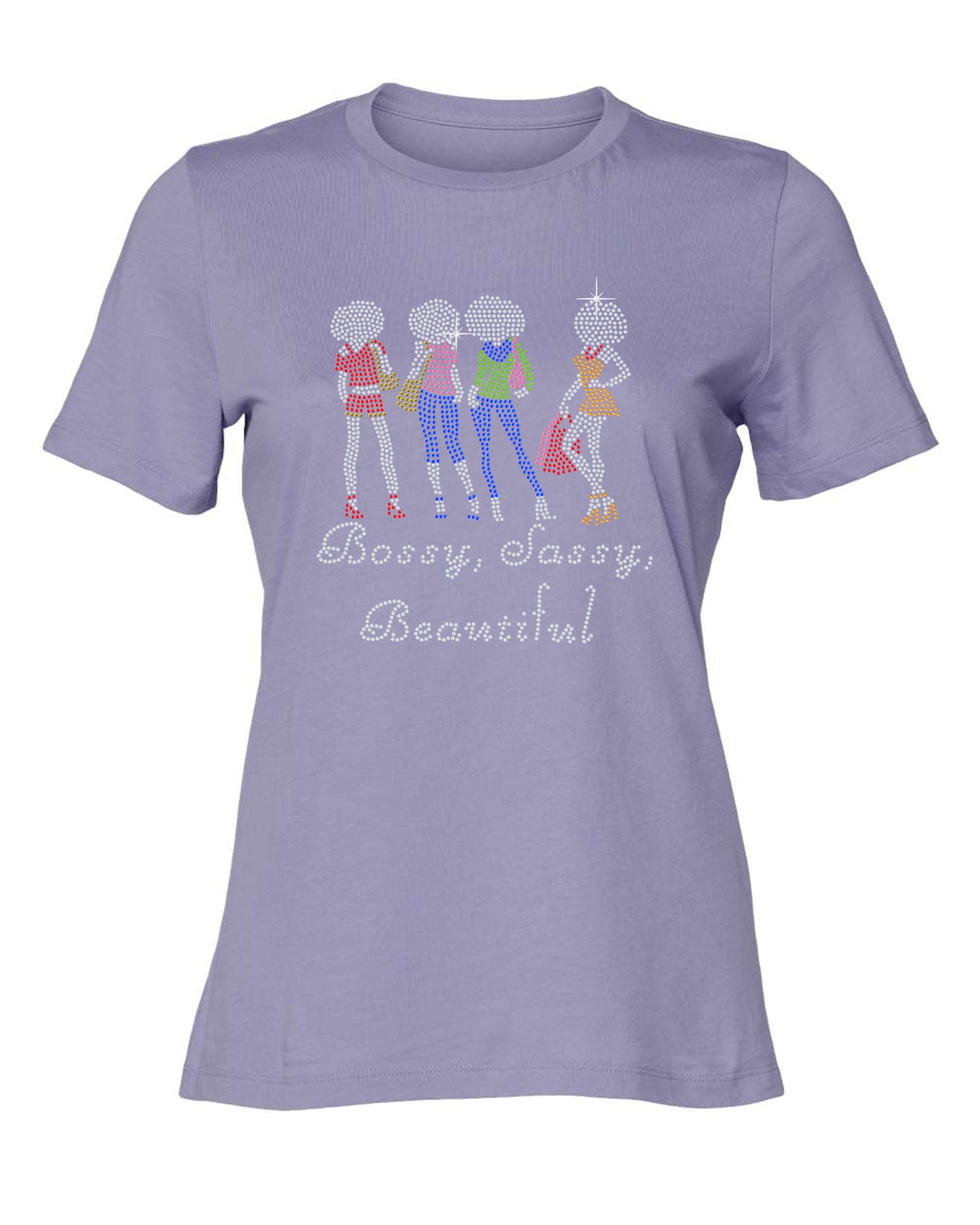 Afro Girl Group Bossy,Sassy, Beautiful Rhinestone Tee