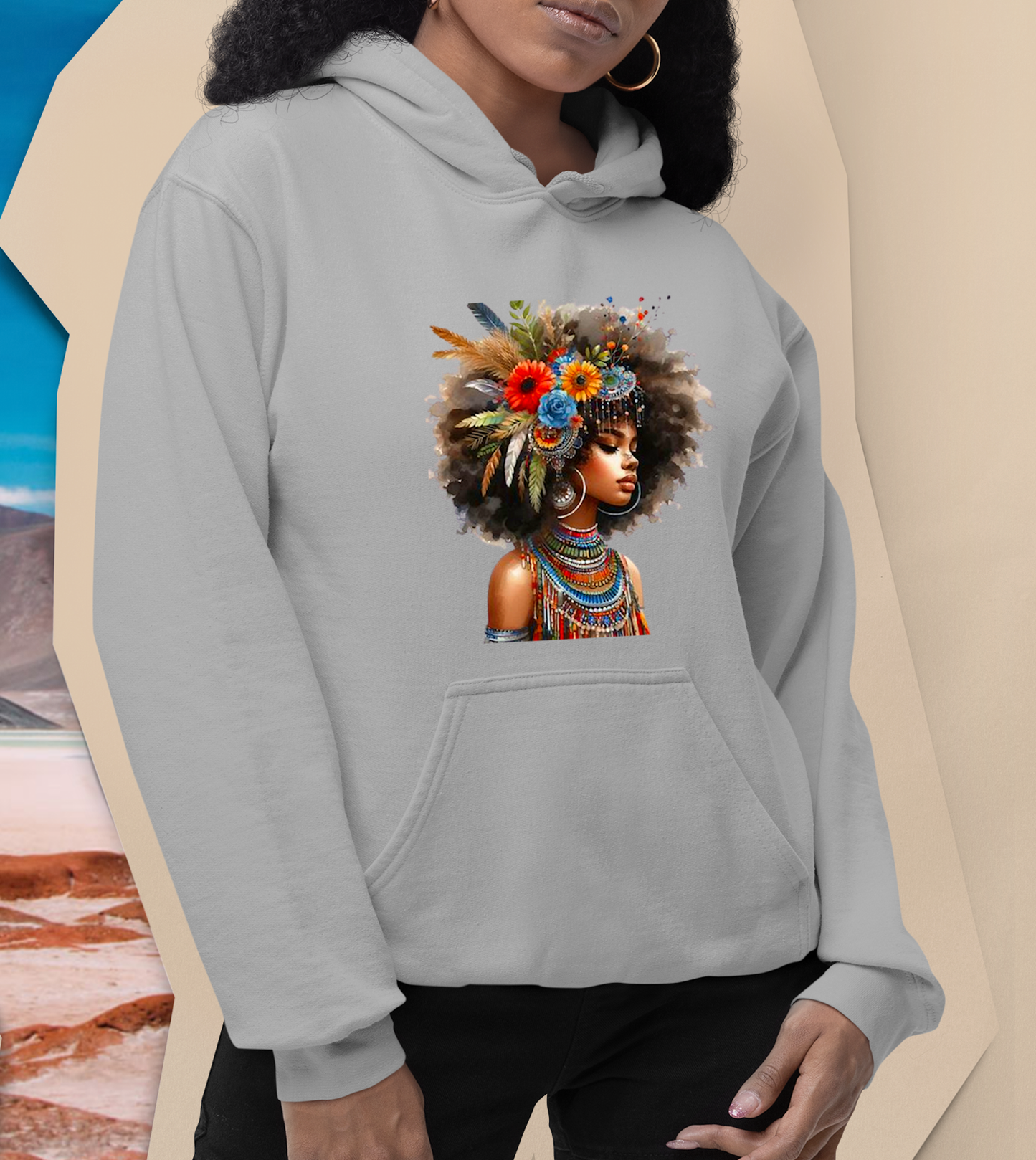 Afro Girl Hoodie Sweatshirt