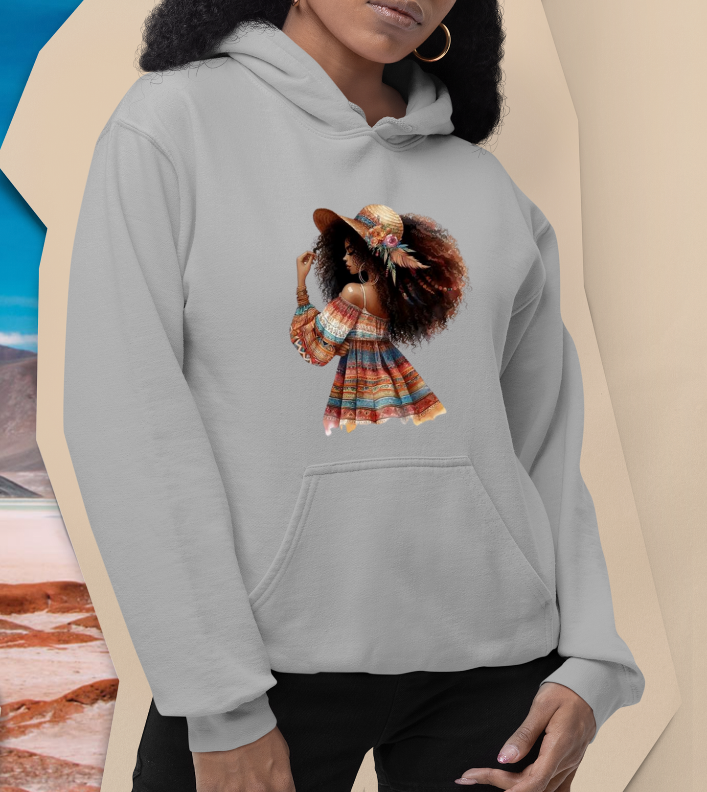 Afro Girl Hoodie Sweatshirt