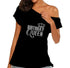 Birthday Queen With Crown Rhinestone Off Shoulder Tee