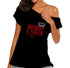 Birthday Queen With Crown Rhinestone Off Shoulder Tee