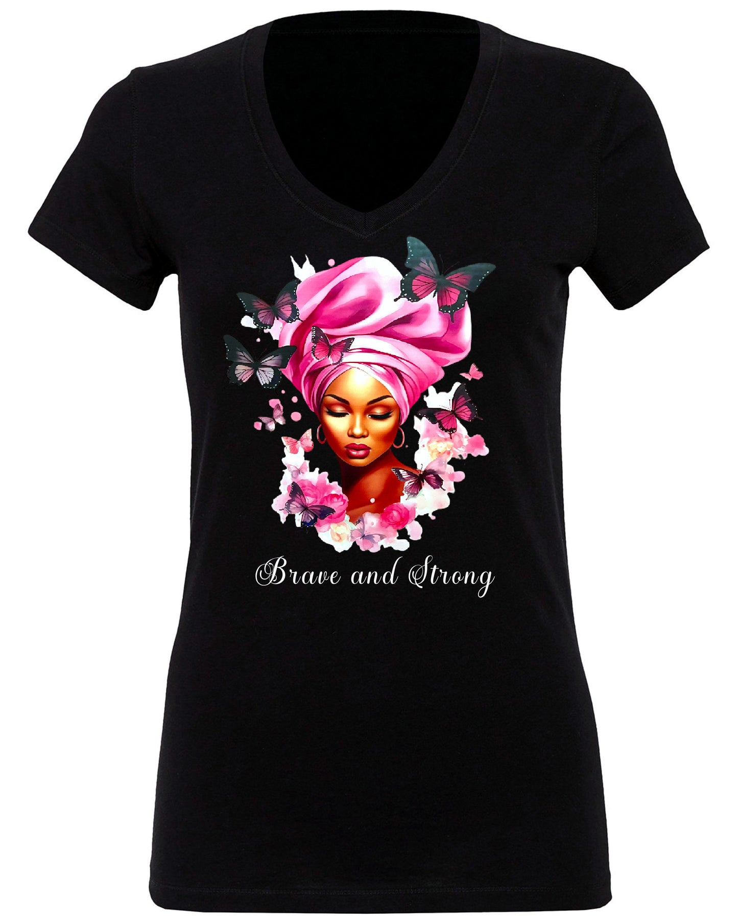 Brave & Strong Breast Cancer Awareness Tee