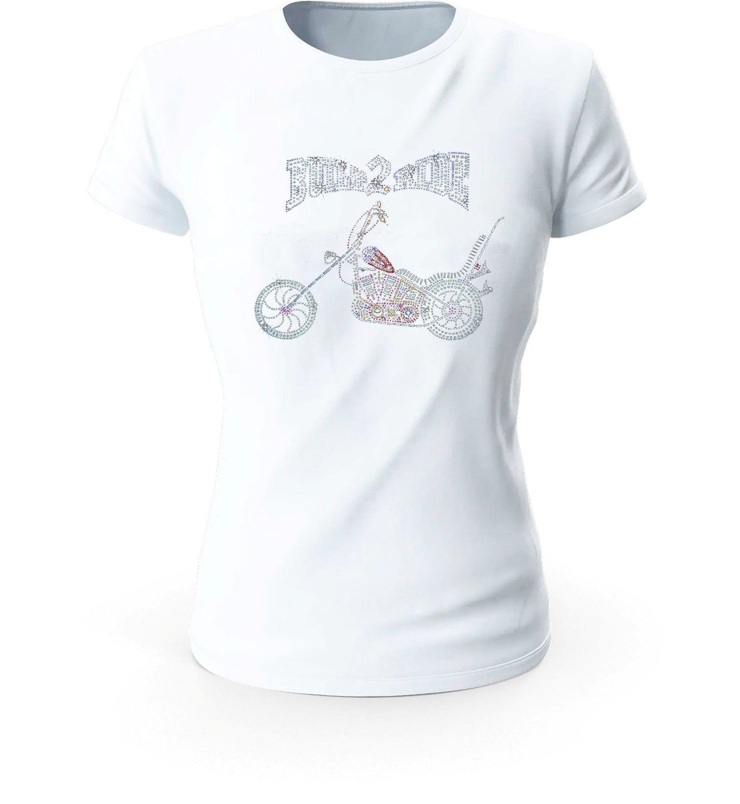 Built To Ride Women Biker Rhinestone T-Shirt