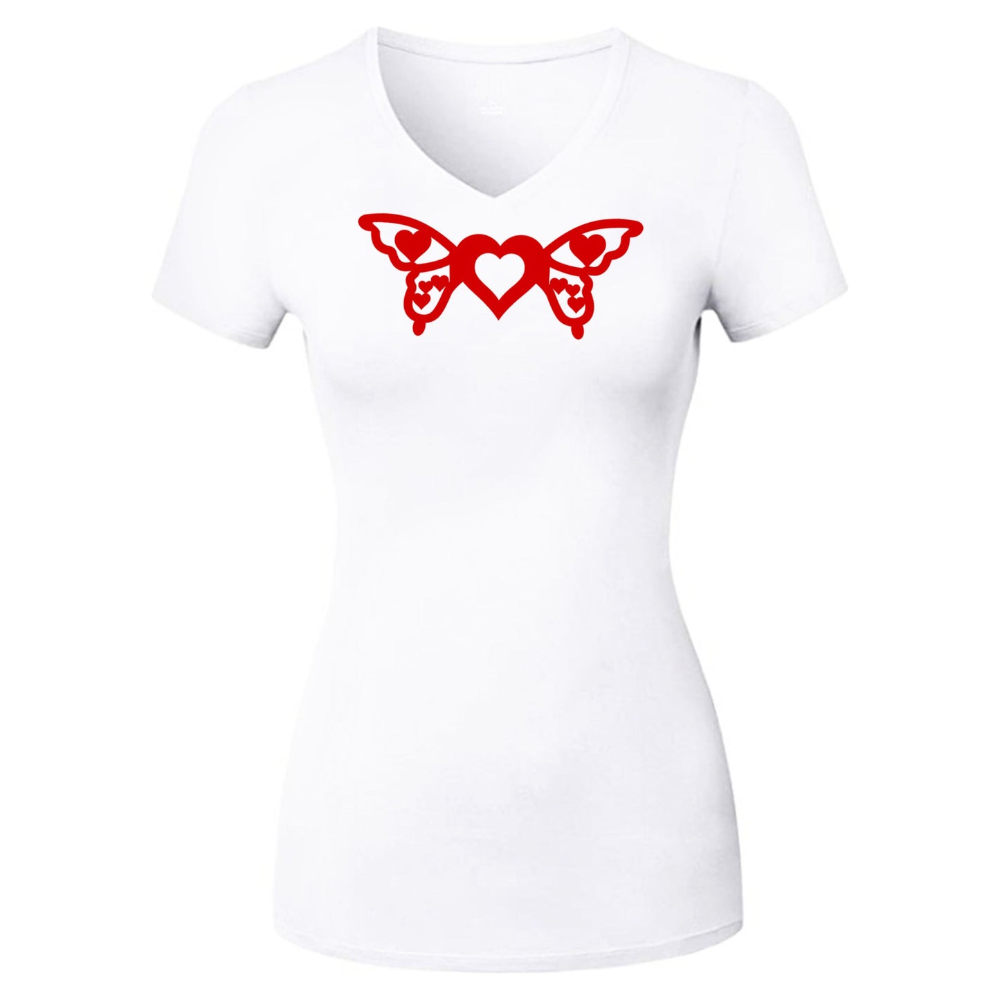 Butterfly Wings With Heart T Shirts