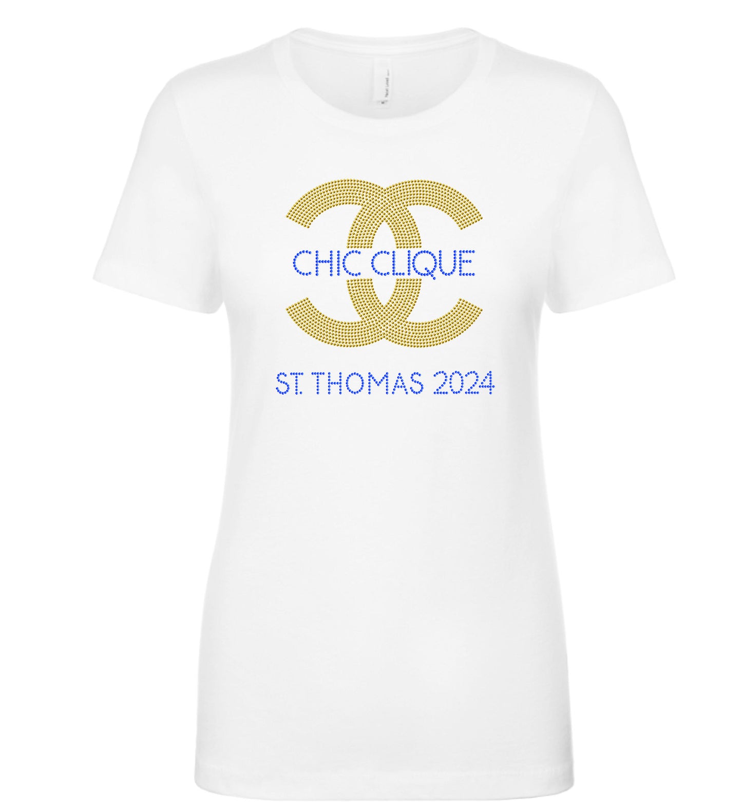 Chic Clique Rhinestone Personalized T-Shirt