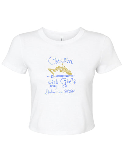 Crusin With My Girls Personalized Rhinestone T-Shirt