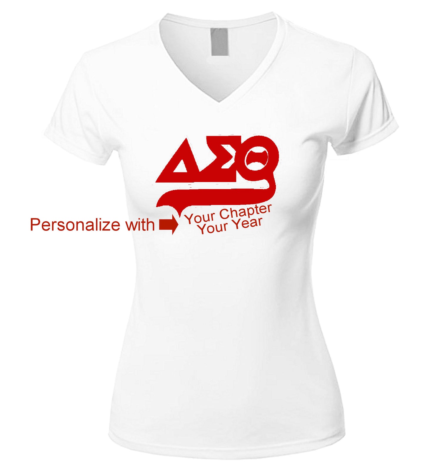Delta Sigma Theta Swoosh Personalized T-Shirt
