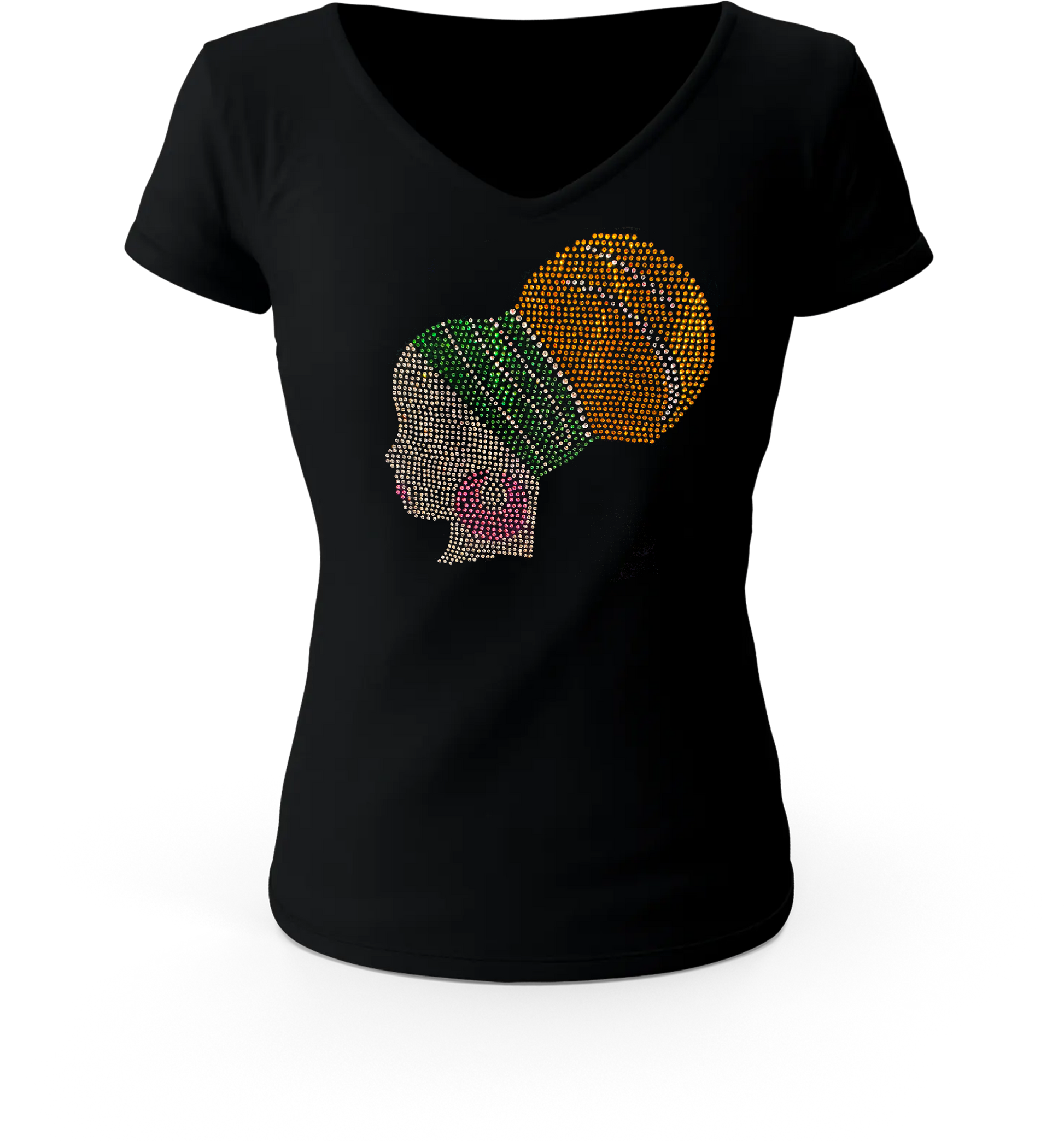 Eve Rhinestone Afro Woman T-Shirt