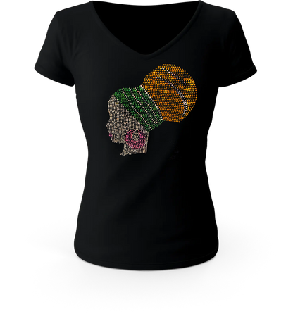 Eve Rhinestone Afro Woman T-Shirt