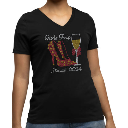 Girls Trip Personalized Rhinestone T Shirt