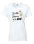 Girls Be Trippin At EMF Rhinestone Glitter Tee