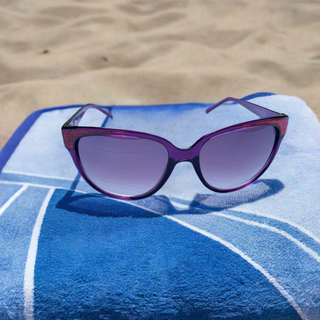 Purple glitter sunglasses sales