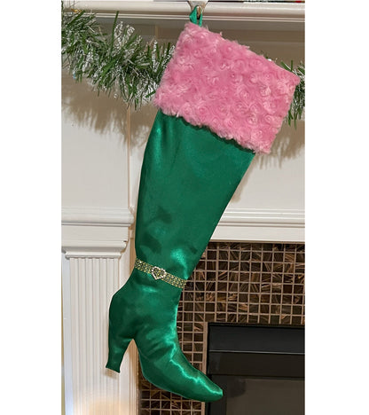 High Heel Boot Custom Christmas Stocking