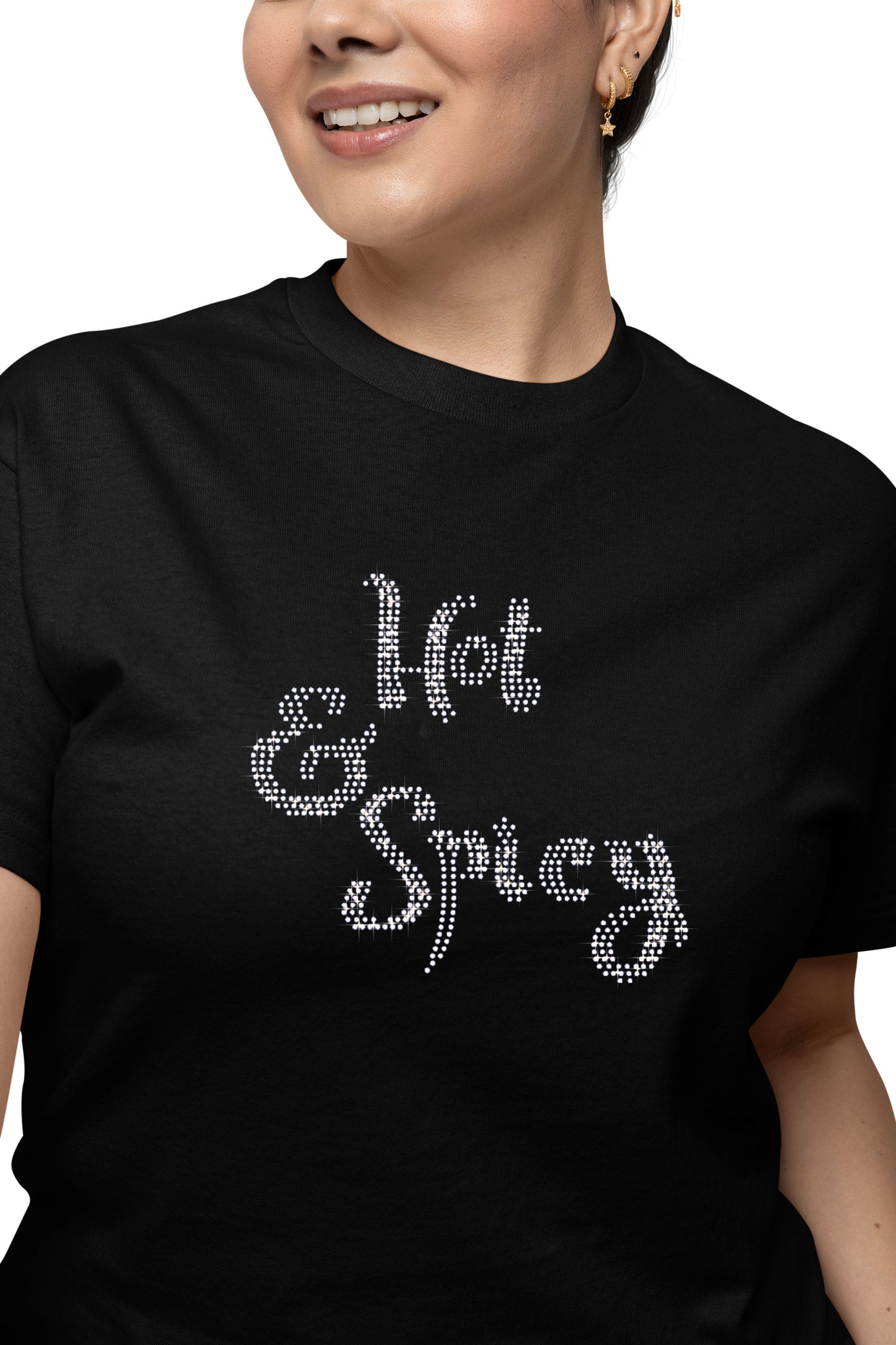Hot and Spicy Rhinestone Self Expression Tee