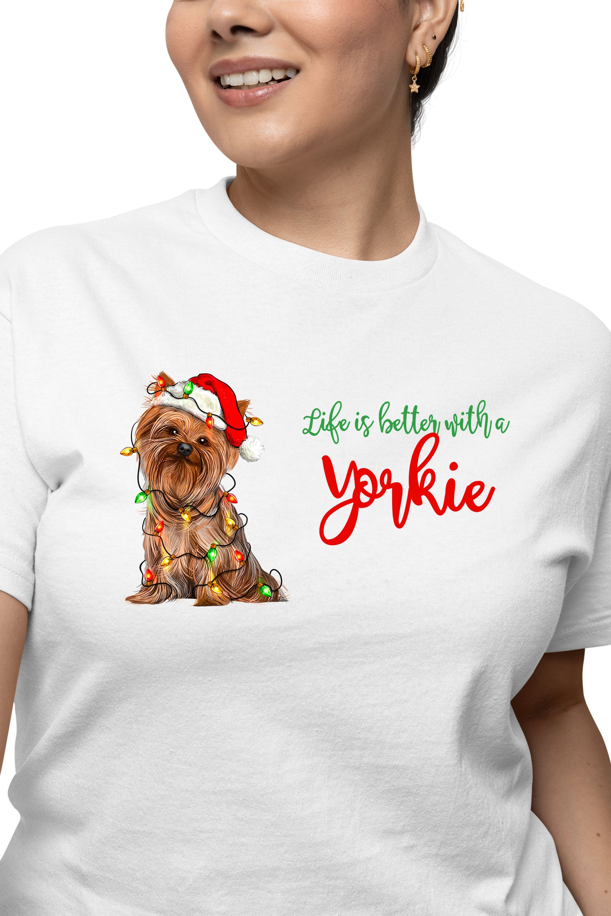 Life Is Better With A Yorkie Christmas T-shirt