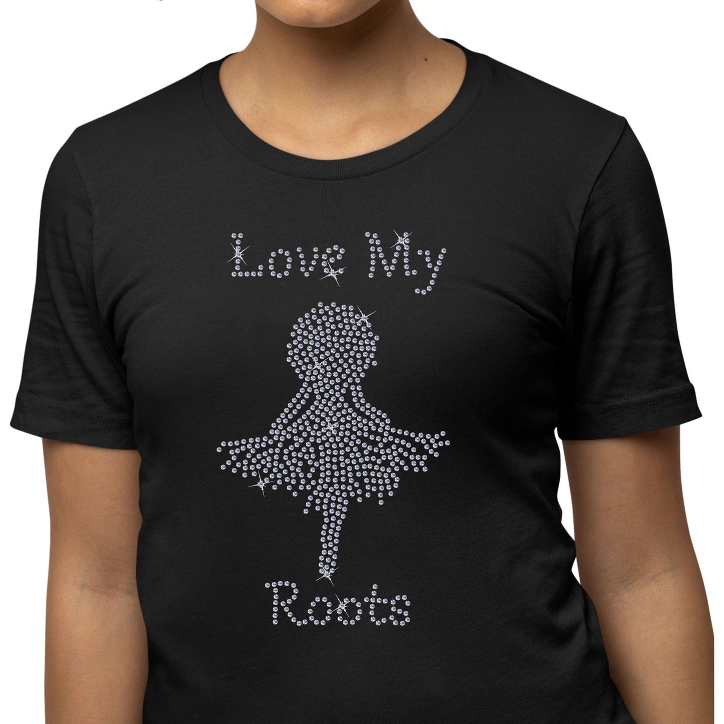 Love My roots Black Crew Neck Tee
