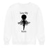 Love My Roots Black Glitter-White Sweatshirt