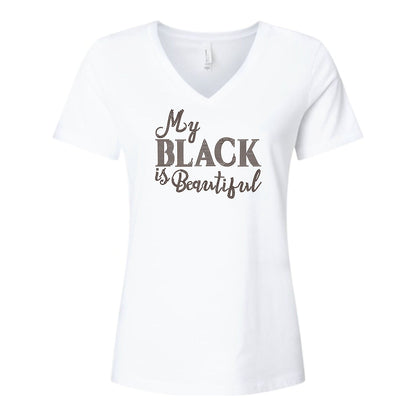My Black Is Beautiful Rhinestone Statement T-Shirt