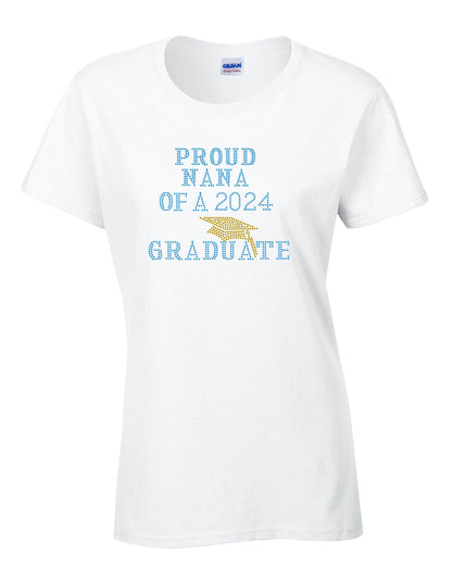 Proud Mom of Graduate Rhinestone T Shirt