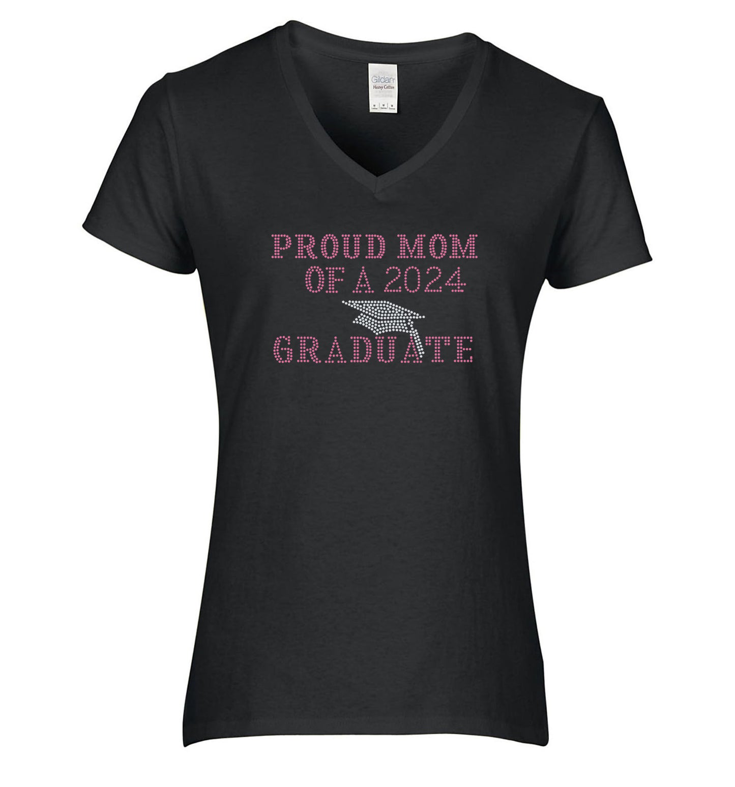Proud Mom of Graduate Rhinestone T Shirt