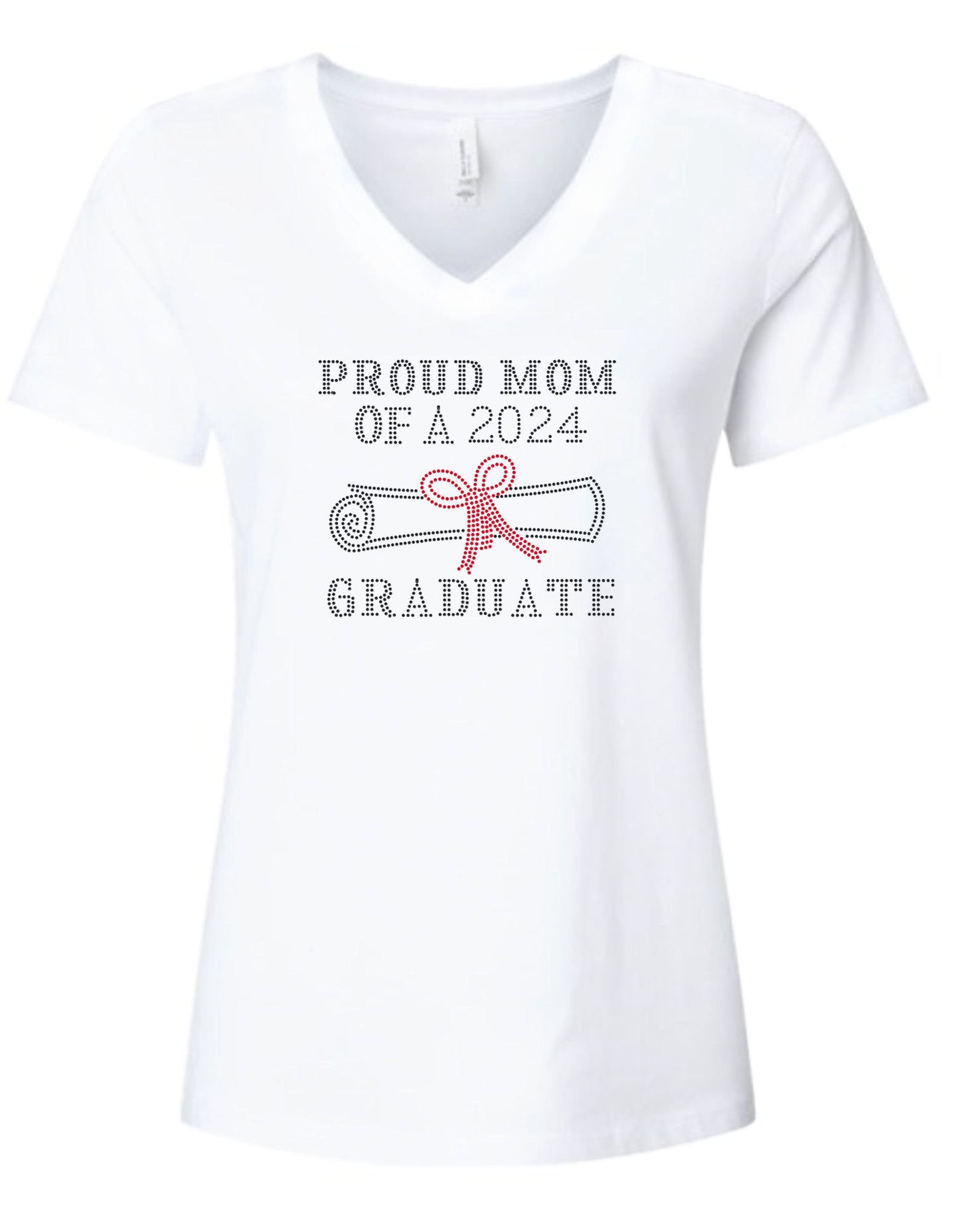 Proud Mom of Graduate Rhinestone T Shirt