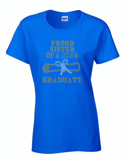 Proud Mom of Graduate Rhinestone T Shirt