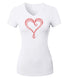 Red Rhinestone Liquid Heart T Shirt