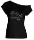 Sixty-licious Rhinestone Off Shoulder Birthday T-Shirt