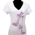 Purple Rhinestone Bow Stilletto Shoe T Shirt