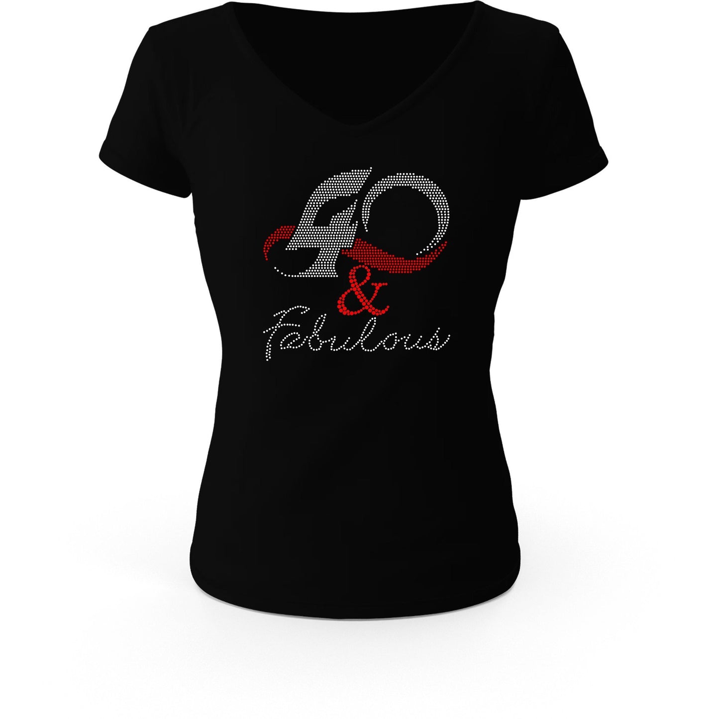 40 And Fabulous Rhinestone T-Shirt
