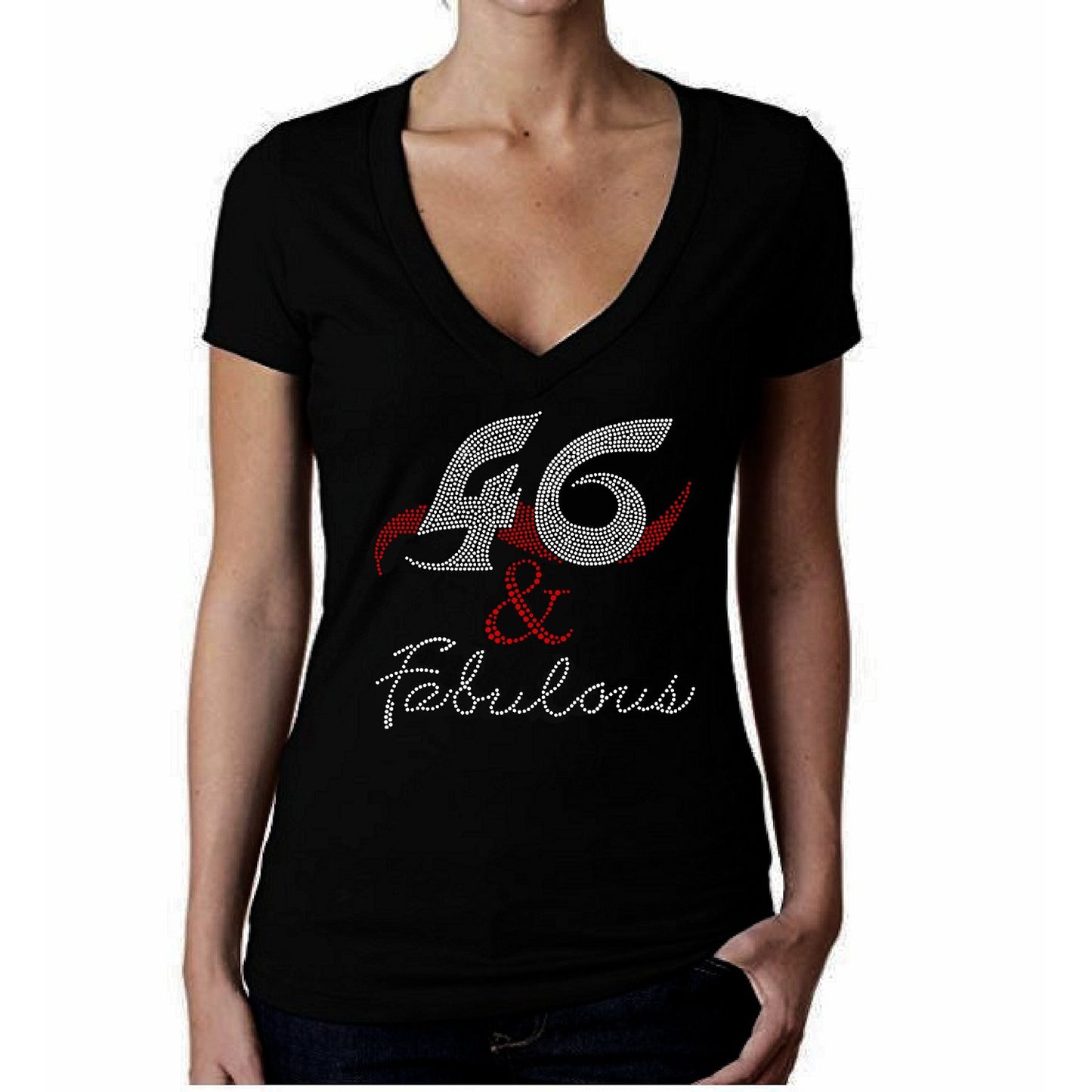 46 And Fabulous Rhinestone T-Shirt