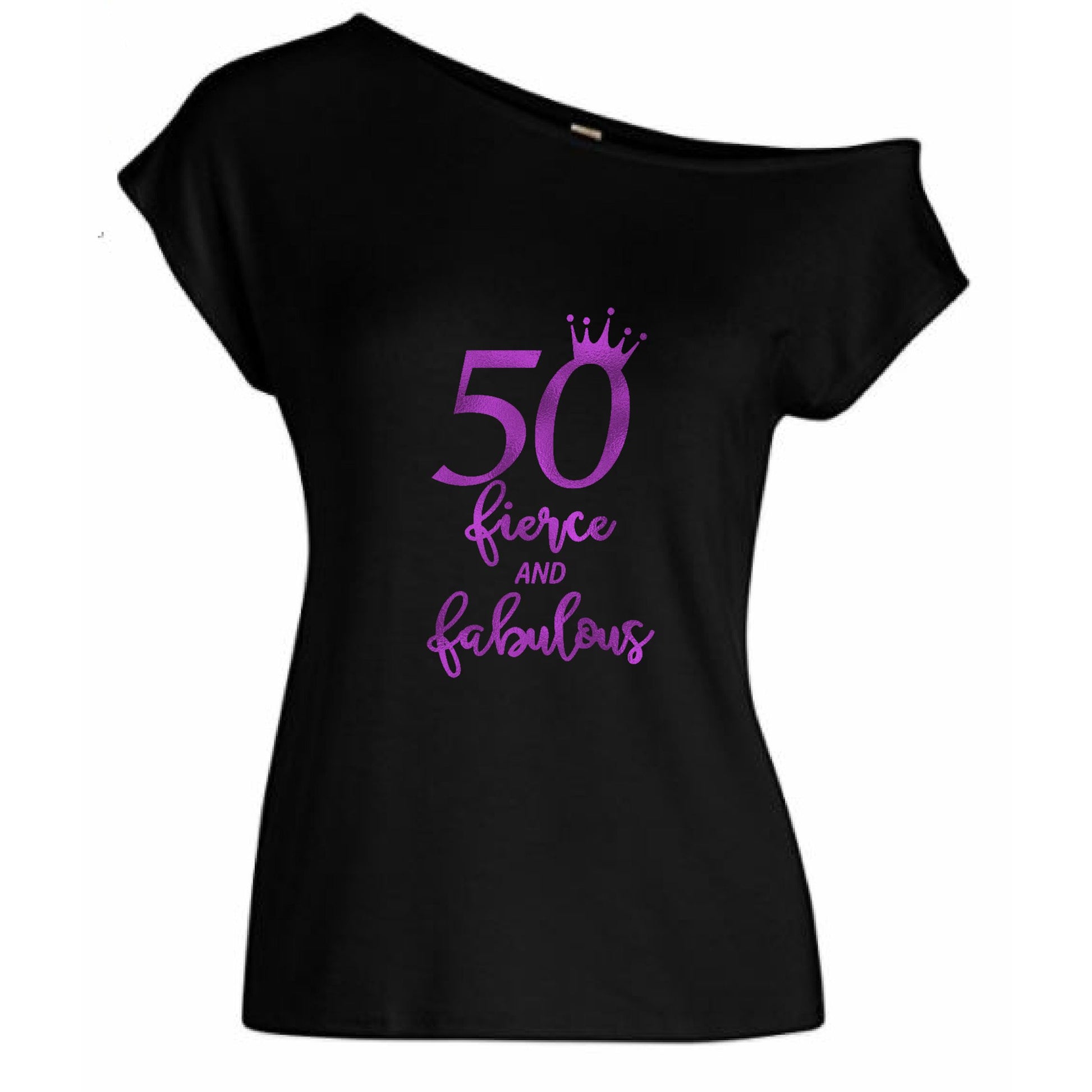 52 Fierce And Fabulous Off Shoulder Birthday T-Shirt