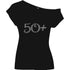 50!+ Rhinestone Off The Shoulder Tee