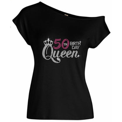 Birth Day Queen Rhinestone T Shirt